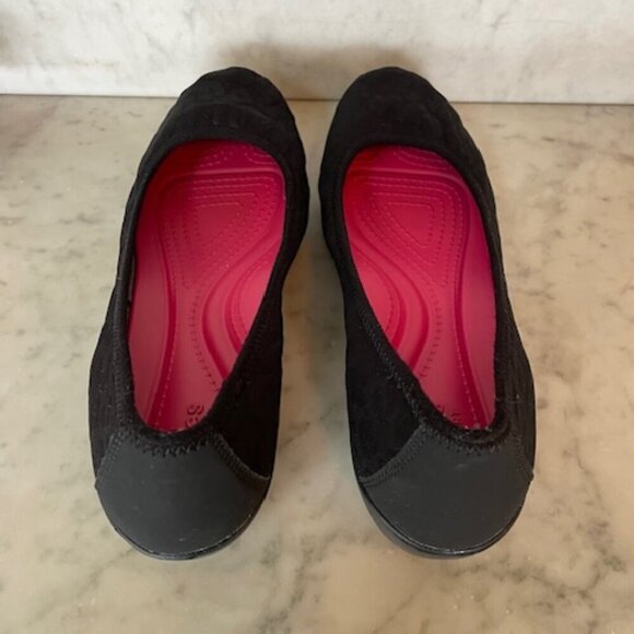 CROCS Busy Day Cual Comfort Leopard Print Black Wedge W10 - Picture 5 of 15